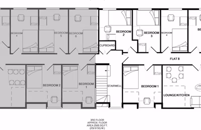 Room in a 5 Bedroom Apartment, 42 Bankfield Road, Huddersfield, HD1 3HR - Huddersfield, England, United Kingdom - Floor Plan