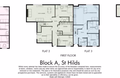 Room in a 8 Bedroom Apartment, 1 St Hilds Lane, Durham DH1 1QL (Flat 1) - Durham, England, United Kingdom - Floor Plan