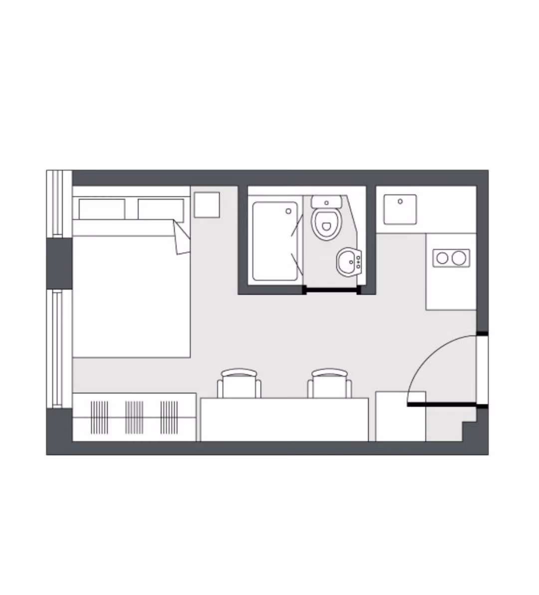 The Moor, Sheffield - Sheffield, England, United Kingdom - Deluxe Plus King Studio - Floor Plan