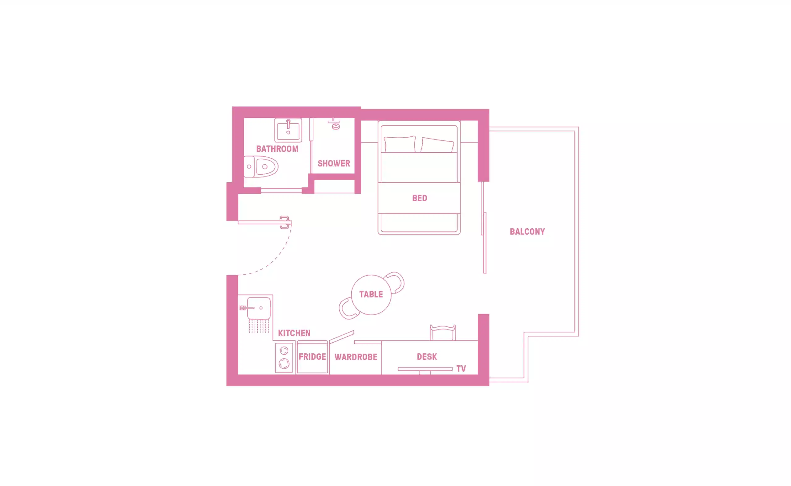 Scape Ascot, Sydney - Sydney, New South Wales, Australia - Signature Studio Apartment - Floor Plan