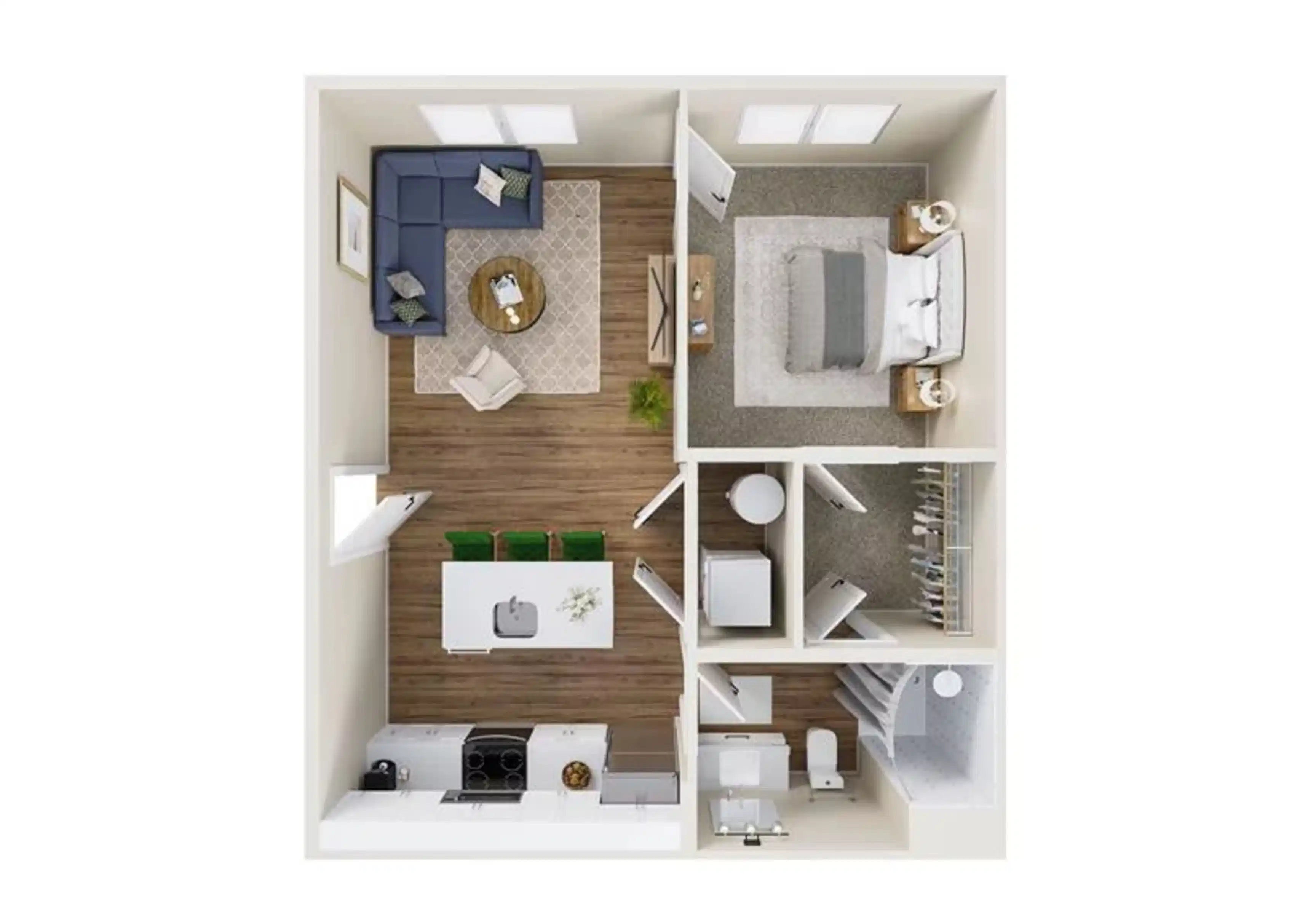 Trailhead Vista, Newark - Newark, New Jersey, United States - Room in 1 Bedroom 1 Bathroom | The Evans - Floor Plan