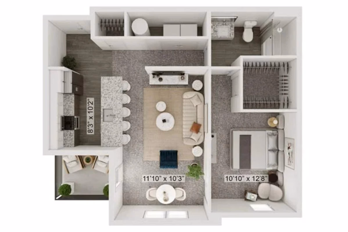 The Kingston, Upper Arlington - Columbus, Ohio, United States - 1 Bed 1 Bath | The Marker - Floor Plan