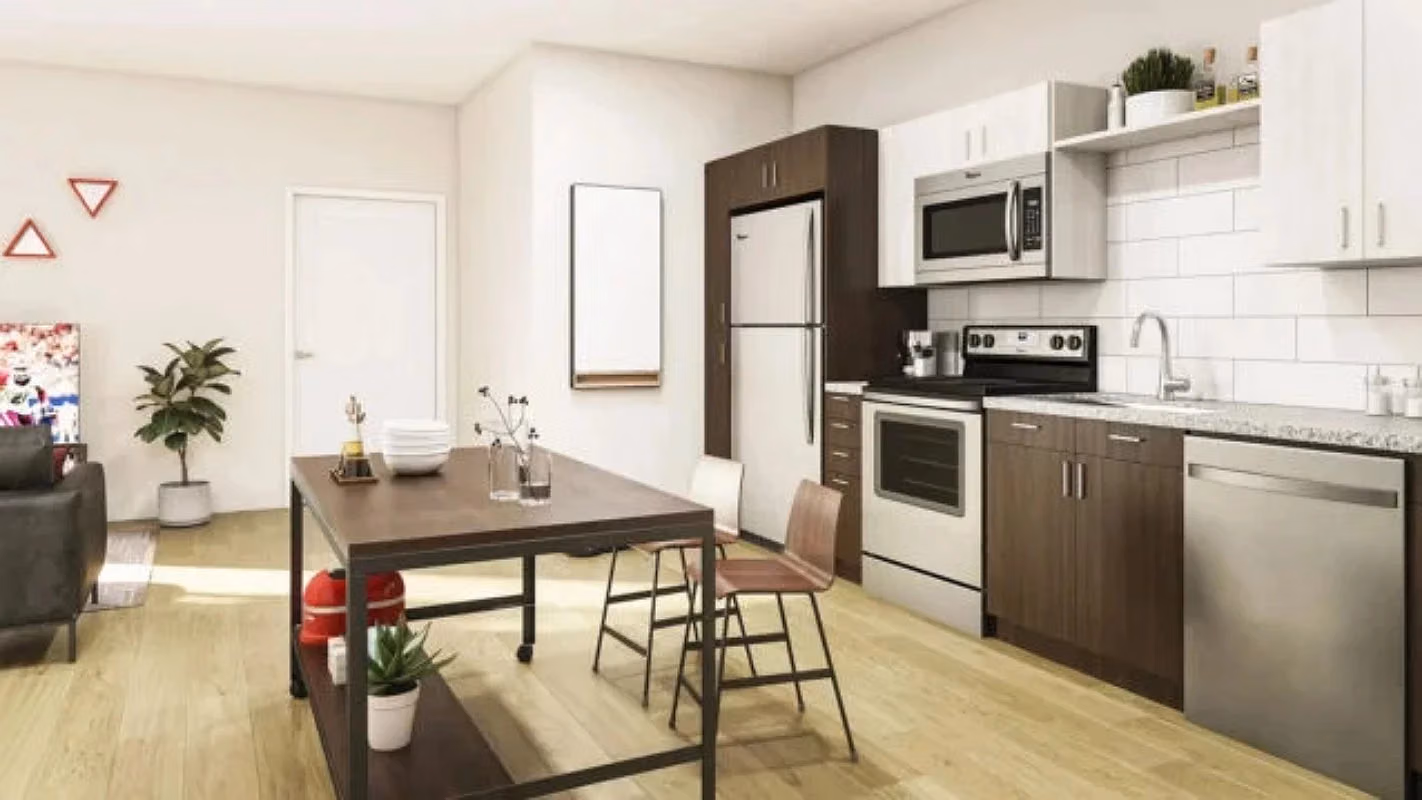 The Marshall Fayetteville, Fayetteville - Fayetteville, Arkansas, United States - Kitchen