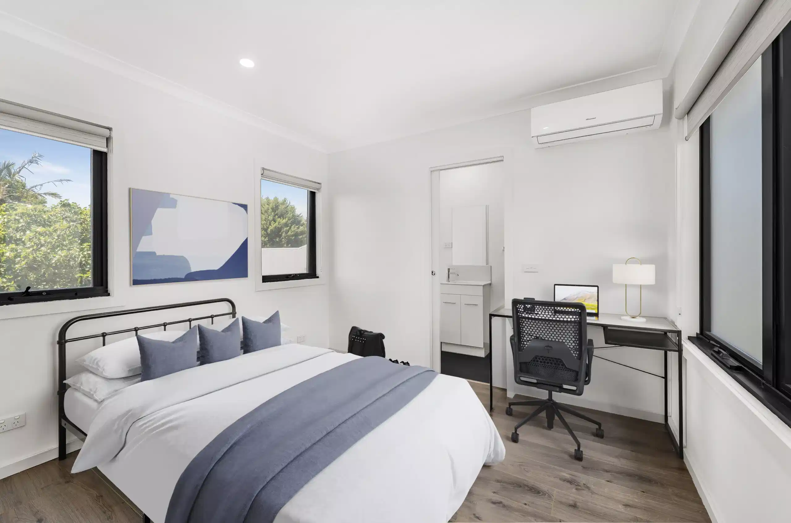 Rooming Houses,2/13 Thompson Street, Clayton, Melbourne - Melbourne, Victoria, Australia - Single Room Ensuite - Bedroom