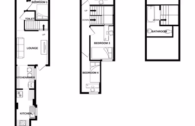 4 Bedroom 1 Bathroom Apartment - Bedroom?w=400&h=260&fit=crop&q=40&auto=format&trim=auto